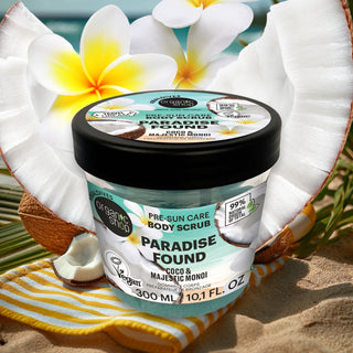 Organic Shop Paradise Found Pre-Sun Care Body Scrub. Coco & Majestic Monoi (300ml)