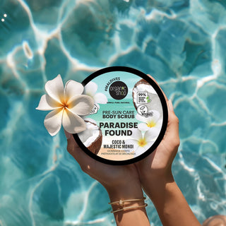 Organic Shop Paradise Found Pre-Sun Care Body Scrub. Coco & Majestic Monoi (300ml)