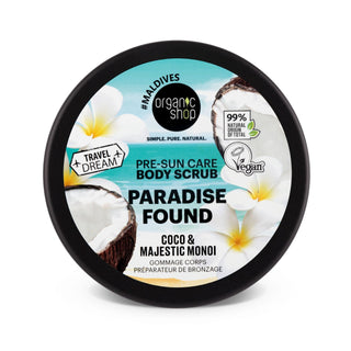 Organic Shop Paradise Found Pre-Sun Care Body Scrub. Coco & Majestic Monoi (300ml)