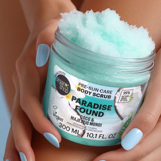 Organic Shop Paradise Found Pre-Sun Care Body Scrub. Coco & Majestic Monoi (300ml)