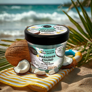 Organic Shop Paradise Found Pre-Sun Care Body Scrub. Coco & Majestic Monoi (300ml)