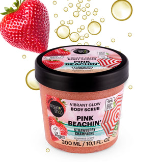 Organic Shop Pink Beachin´ Vibrant Glow Body Scrub. Strawberry Champagne (300ml)
