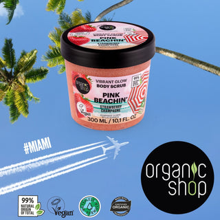 Organic Shop Pink Beachin´ Vibrant Glow Body Scrub. Strawberry Champagne (300ml)