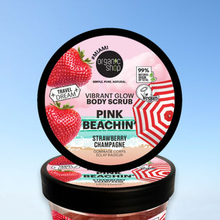 Organic Shop Pink Beachin´ Vibrant Glow Body Scrub. Strawberry Champagne (300ml)