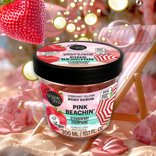 Organic Shop Pink Beachin´ Vibrant Glow Body Scrub. Strawberry Champagne (300ml)