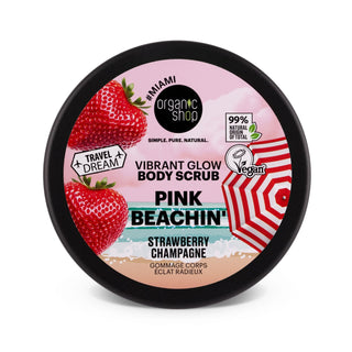 Organic Shop Pink Beachin´ Vibrant Glow Body Scrub. Strawberry Champagne (300ml)