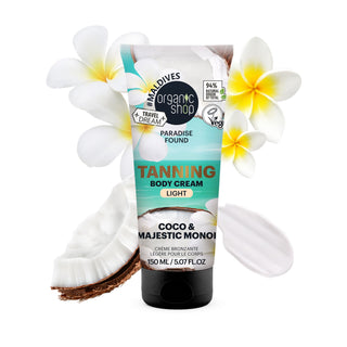 Organic Shop Paradise Found LIGHT Tanning Body Cream with Coco & Majestic Monoi (150ml)