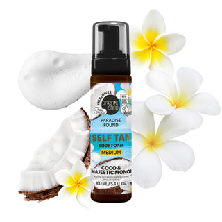 Organic Shop Paradise Found MEDIUM Self Tan Body Foam with Coco & Majestic Monoi (160ml)