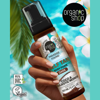 Organic Shop Paradise Found DARK Self Tan Body Foam with Coco & Majestic Monoi (160ml)