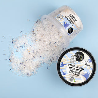 Organic Shop Pure Vegan Rice Milk Relaxing Bath Salt (300g)