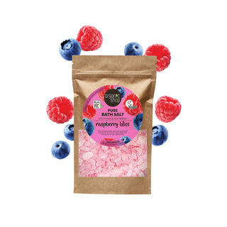 Organic Shop Raspberry Bliss Soothing & Softening Pure Bath Salt (500g)