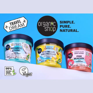 Organic Shop Pink Beachin´ Vibrant Glow Body Scrub. Strawberry Champagne (300ml)