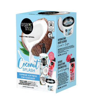 Organic Shop Coconut Splash Body Care Gift Set (280ml+100ml+Free Gift)