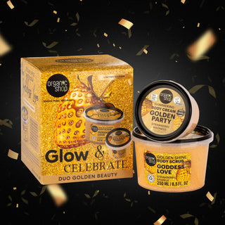 Organic Shop Glow & Celebrate Golden Beauty Set (250ml+100ml)
