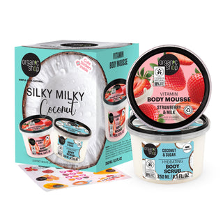 Organic Shop Silky Milky Coconut Beauty Gift Set (250ml+250ml)