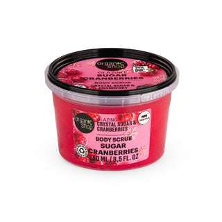 Organic Shop Sugar Cranberries Glazing Body Scrub Crystal Sugar & Cranberries (250ml)