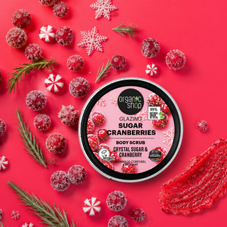 Organic Shop Sugar Cranberries Glazing Body Scrub Crystal Sugar & Cranberries (250ml)