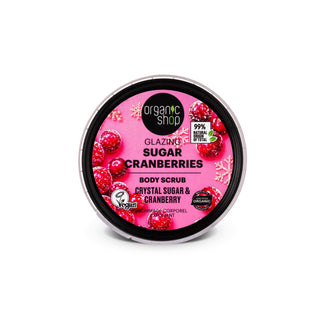 Organic Shop Sugar Cranberries Glazing Body Scrub Crystal Sugar & Cranberries (250ml)