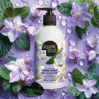 Organic Shop Moisturizing Hand Soap Jasmine Glow. Mint & Wild Jasmine (500ml)