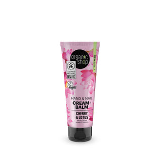 Organic Shop Hand & Nail Cream-Balm Cherry and Lotus (75ml)