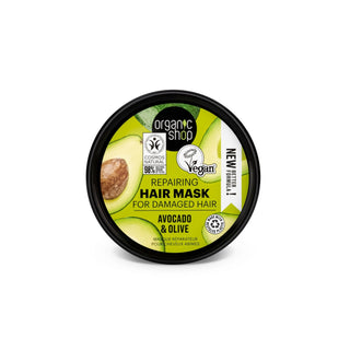 Organic Shop Repairing Hair Mask for Damaged Hair Avocado and Olive (250ml)