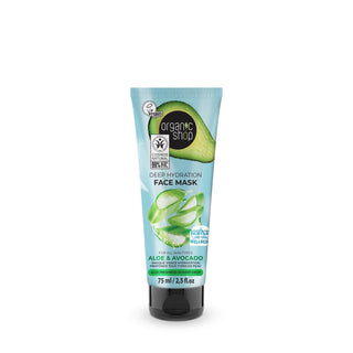 Organic Shop Deep Hydration Face Mask For All Skin Types Aloe and Avocado (75ml)