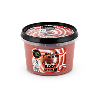 Organic Shop Candy Cane Body Scrub Vanilla and Strawberry (250ml)