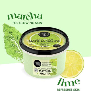 Organic Shop Refreshing Mojito Body Scrub Matcha and Lime (250ml)