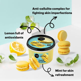 Organic Shop Firming Lemon Macaron Body Scrub Lemon and Mint (250ml)