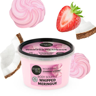 Organic Shop Whipped Meringue Body Souffle Nourishing Strawberry and Coconut (250ml)