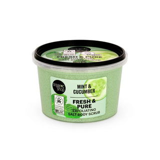 Organic Shop Fresh & Pure Exfoliating Salt Body Scrub Mint and Cucumber (250ml)