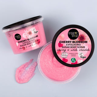 Organic Shop Cherry Blossom Exfoliating Sugar Body Scrub (250ml)