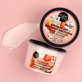 Organic Shop Strawberry Coconut Smoothie Creamy Hydrating Body Souffle (250ml)