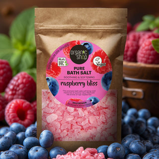 Organic Shop Raspberry Bliss Soothing & Softening Pure Bath Salt (500g)