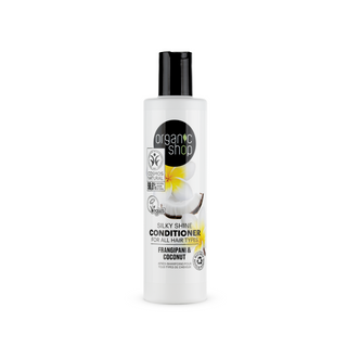 Organic Shop Silky Shine Conditioner For All Hair Types Frangipani & Coconut (280ml)